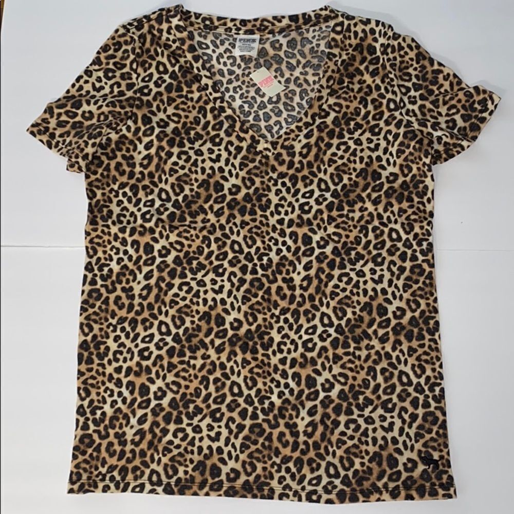 🔥Victoria’s Secret Pink shirts cheetah sz xs new